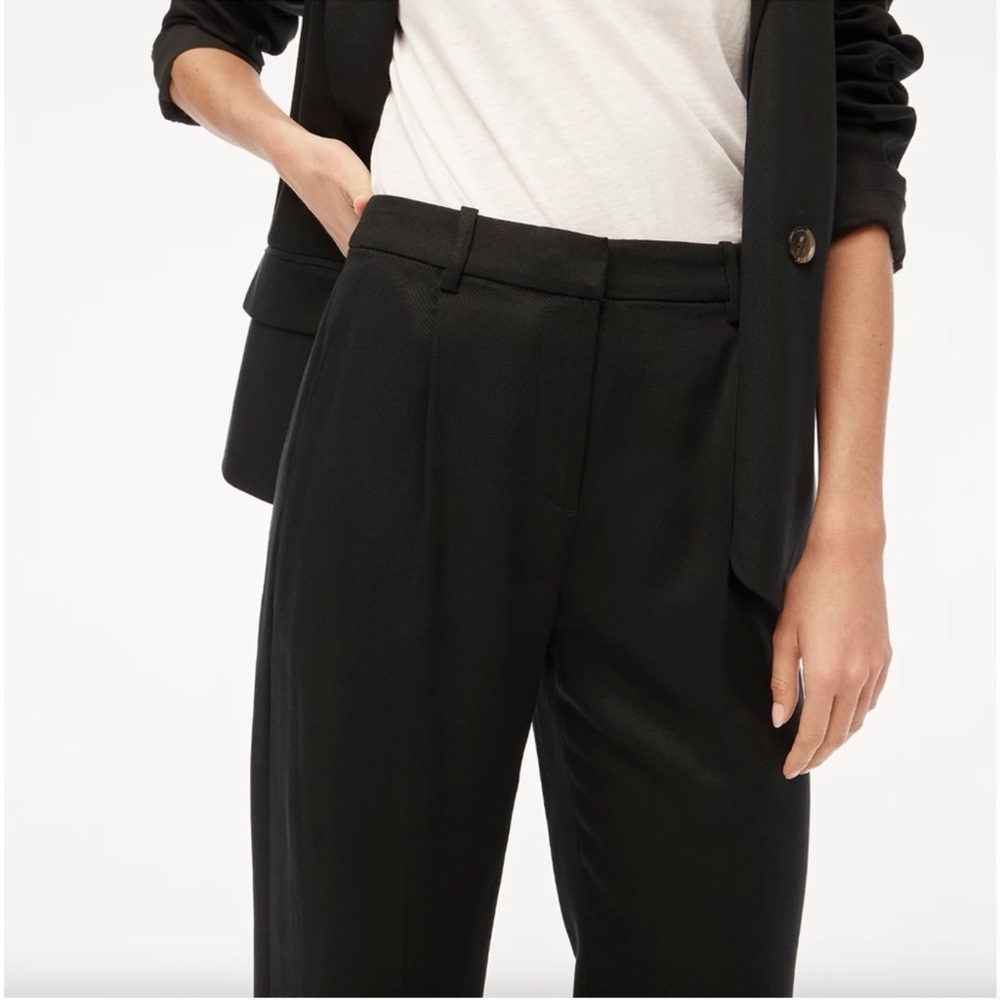 J. Crew Wide Leg Pleated Twill Trouser